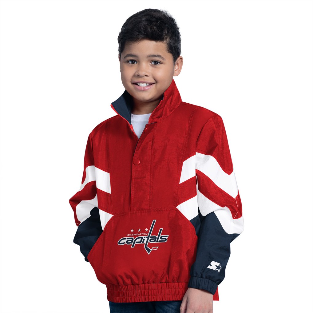  Washington Capitals Starter Youth Prospect Half-Zip Pullover Top - Red
